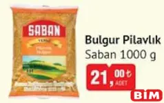 SABAN BULGUR PİLAVLIK 1000 G
